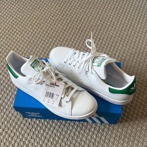 Adidas Stan Smith Classic White and Green Shoes